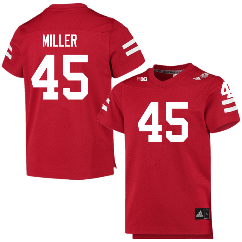 Men #45 Blake Miller Nebraska Cornhuskers College Football Jerseys Sale-Scarlet